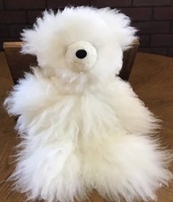 NWOT 11-12 Alpaca Plush Teddy Bear 100 Soft Ivory Alpaca Fiber