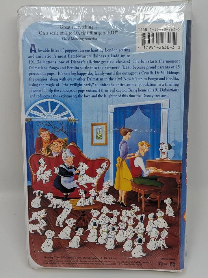 Disney Black Diamond VHS 101 Dalmatians Sealed NEU - Bild 2 von 4