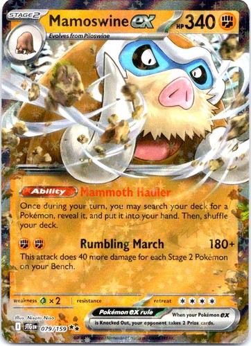 Mamoswine ex 079/159 Ultra Rare Journey Together Pokemon Holo Near Mint