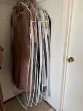 set of 3 clear garment bag dust protector dress not included