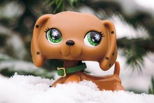 Exclusive Version LPS Dog Toy Dachshund Figure for Girl Mini Pet Doll Kid Gift