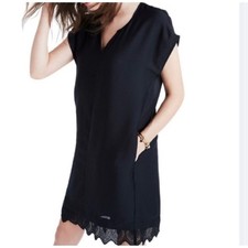 Madewell Duskaway Eyelet Dress Black Size XSmall