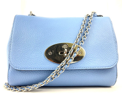 Mulberry Lily Chain Bag Blue Leather Light Blue