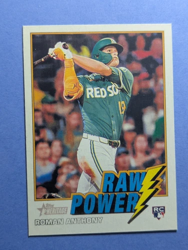 2026 TOPPS HERITAGE BASEBALL ROMAN ANTHONY RAW POWER INSERT RC CARD RP-RA