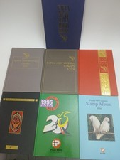 Lot Of 7 Papua New Guinea 1988,1989,19 90, 1991, 1994, 1995, 1996 Stamp HC Books