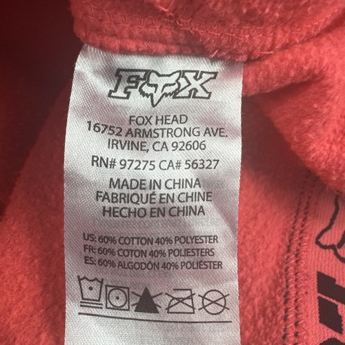 Fox Racing Hoodie Damen L rosa Pullover Langarm Sweatshirt Kordelzug V-Ausschnitt - Bild 6 von 6