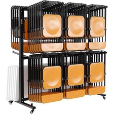 Folding Chair Storage Cart 800lb with Wheels for 84 Chairs or 42 Chairs&12 Table