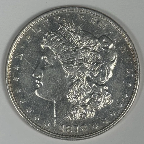 1878 8TF MORGAN DOLLAR AU/BU DETAILS