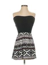 Luna Chix Women Black Casual Dress XS