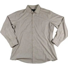 Mizzen+Main Men's White Leeward LS Button Up Classic Fit Large