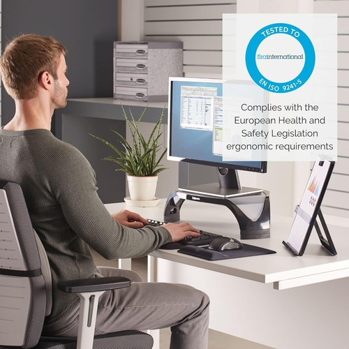 Fellowes Smart Suites Adjustable Monitor Stand, Black Standard Single - Picture 2 of 4