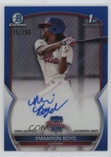 2023 Bowman Chrome Prospect Blue Refractor /150 Emaarion Boyd #CPA-EB Auto 01wt