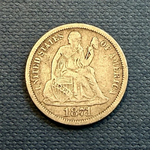 1871-P Seated Liberty Dime — photo from the most recent tracked eBay sale