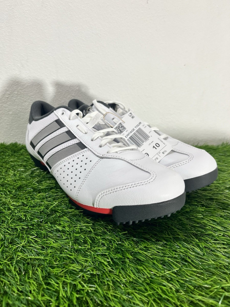 Adidas Heritage Tour Cycling Shoes Mens 7.5 Womens 8.5 White Gray Black IE1400 Adidas Heritage Tour Cycling Shoes White Silver Leather  main image 3