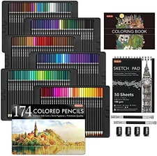 Shuttle Art color Pencil Color Pen 174color Set Adult Coloring Book Sketchbook