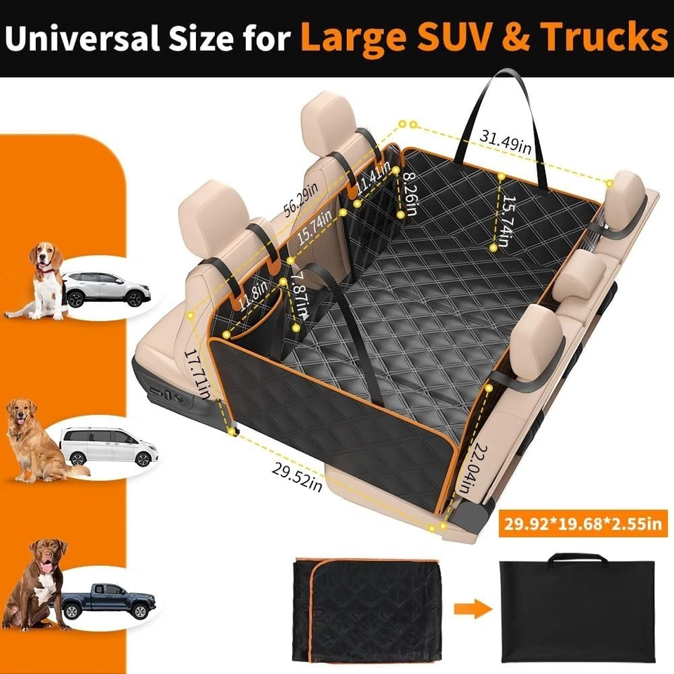 Удлинитель заднего сиденья для собаки, жесткий нижний гамак для автомобиля, чехол для автомобильного сиденья для собаки для Bac - Изображение 3 из 4