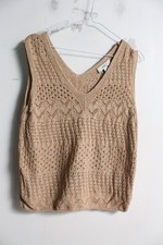 Marks and Spencer Womens Knitted Tank Top Brown - Size Medium M (E36)