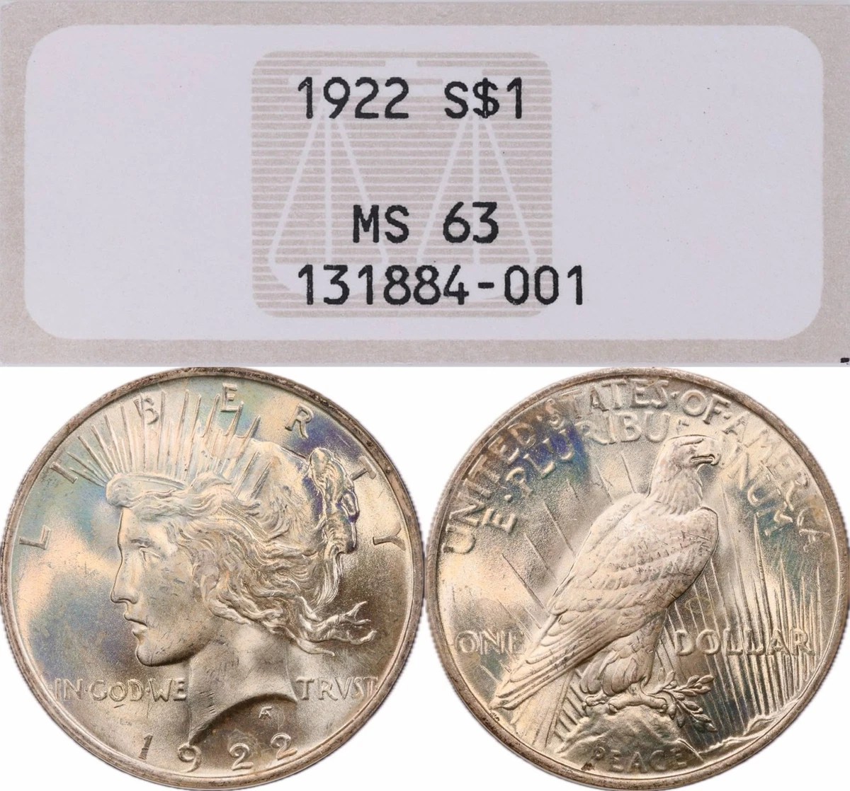 MS 63 Graded 1922 Year Peace Dollars (1921-1935) for sale | eBay