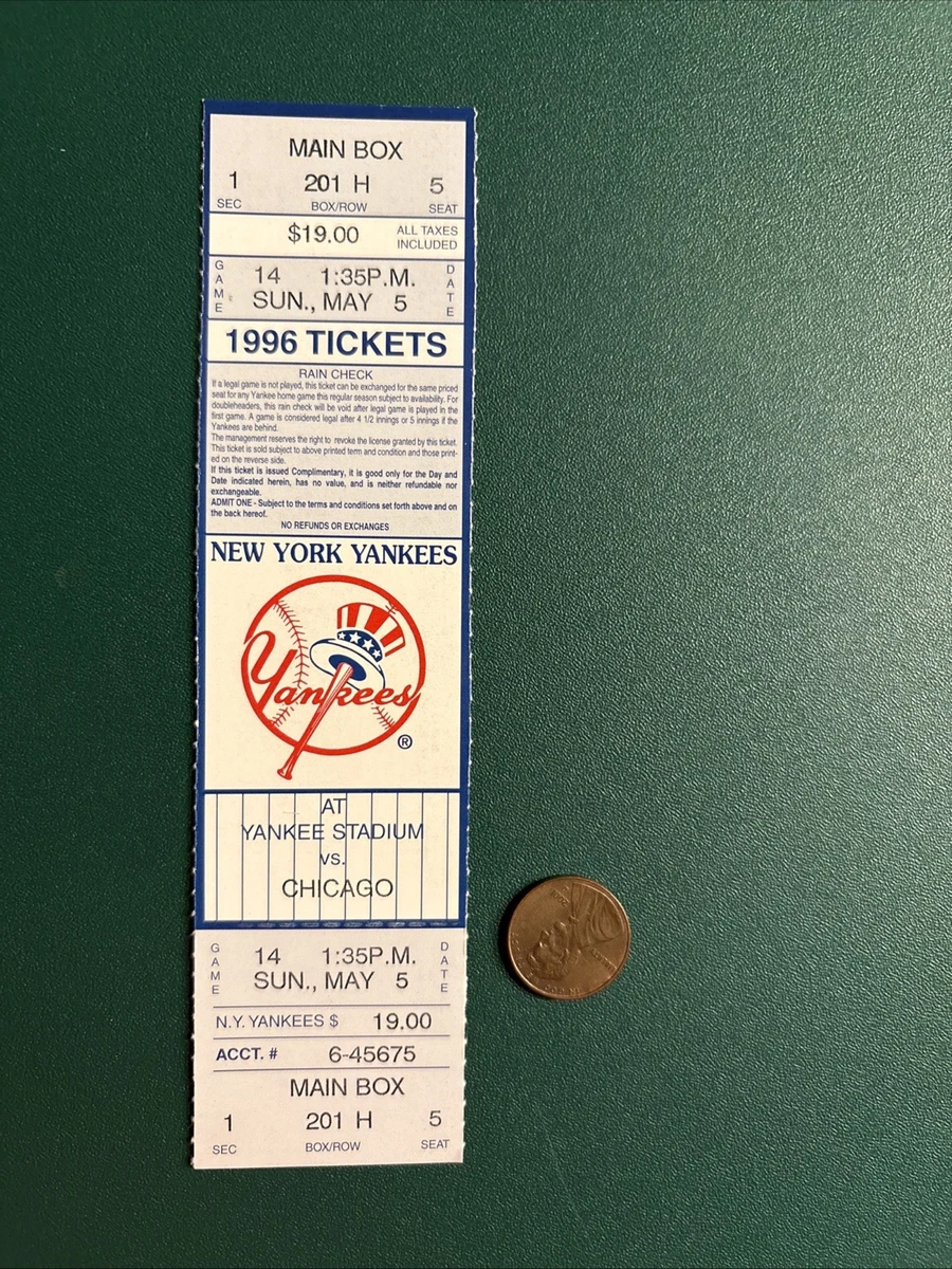 ビンテージチケット Baseball 1996 Vintage Sports Ticket Stubs for sale | eBay