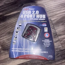 CyberPower USB 2.0 4 Port Hub With Power Adapter CP-H420P NEW Sealed