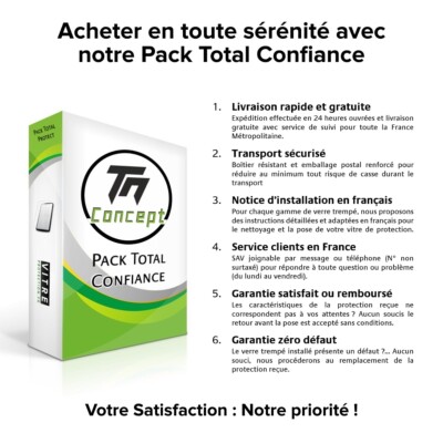 Protection D'écran Verre Trempé TM CONCEPT Pour Wiko View Lite - Gamme Crystal, 3 Couches, Anti-choc/rayures, Neuf Sous Film