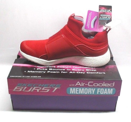Skechers Mujer Burst-Up All Night Zapatos Atléticos,Rojo,Tallas 6.5 ,8.5 & 10M - Imagen 10 de 10