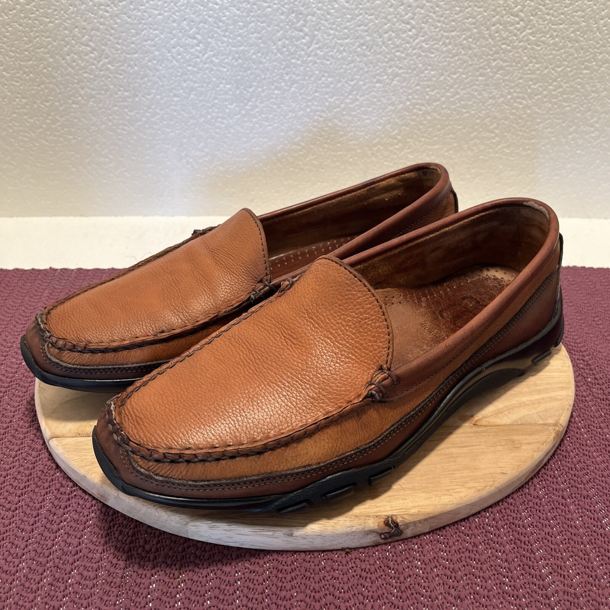 Allen Edmonds loafers driving shoes slip on leather Boulder brown size 11 W wide Allen Edmonds Boulder 9.5US D Shoes Driving Moccasin Loafer  main image 4