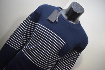 40039 New Bobby Jones 1930 Merino Wool Silk Striped Pullover Sweater Medium $225