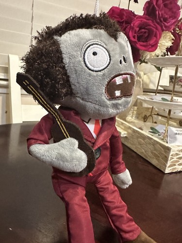 Plants VS Zombies 2 Plush Stuffed Toy Guitar Dancing Zombie 11” Soft Doll Kids - Picture 2 of 11