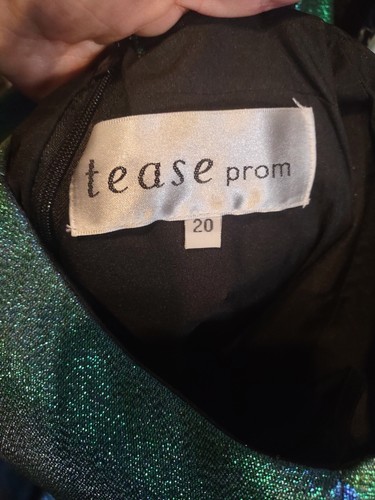 Vestido de baile de graduación Tease 2019 algodón caramelo escote alto brillante talla 20 - Imagen 11 de 13