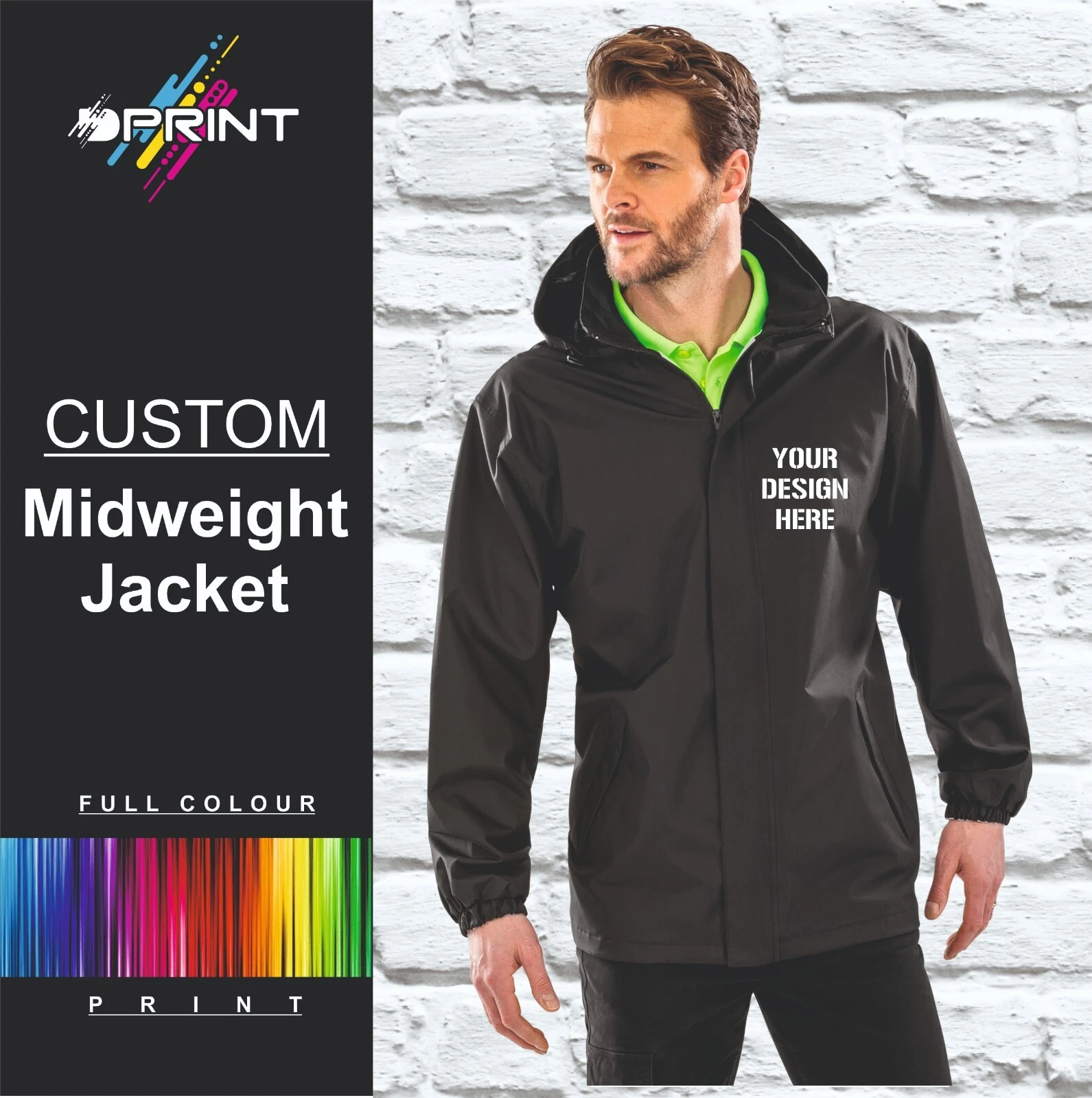 CUSTOM PRINTED Midweight Jacket PERSONALISED WORK WEAR BUSINESS BRAND UNISEX
Opens in a new window o