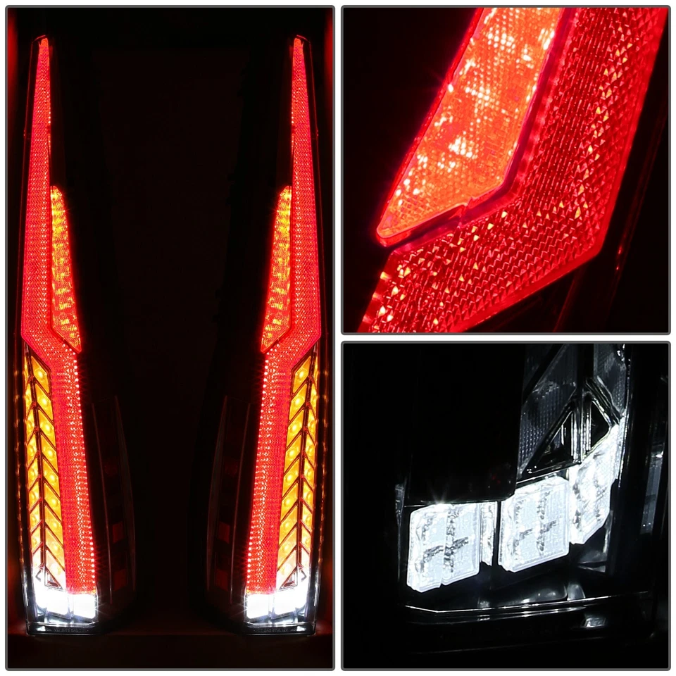 For 2007-2014 Suburban 1500 Yukon Escalade Style Sequential LED Tail Brake Light - Image 4 of 4