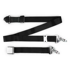 RetroBelt 3-Point Non-Retractable Lap and Shoulder Belt 12" with Hardware