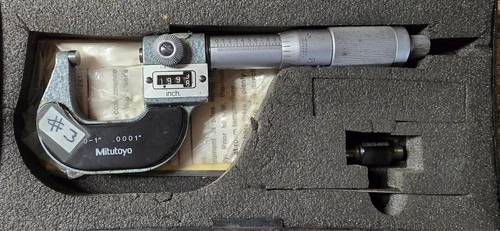 Mitutoyo 295-153 Series 295 Mechanical Micrometer with Spherical Face, 0 to 1"