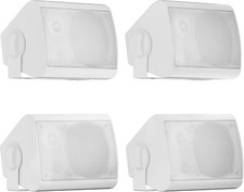 4Pcs 5.25" Indoor Outdoor Speakers Wired Waterproof Wall Mount Theater Speakers
