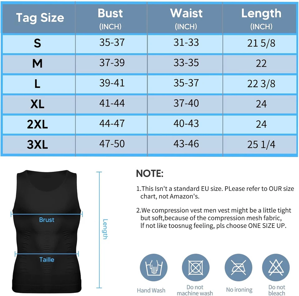 Camiseta de Compresión para Hombre,3 Piezas Fajas Abdominal Reductora Deportivo - Image 2 of 4