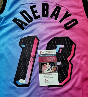 Uniforms Bam Adebayo Vice Bam Adebayo Signed Miami Vice Jersey