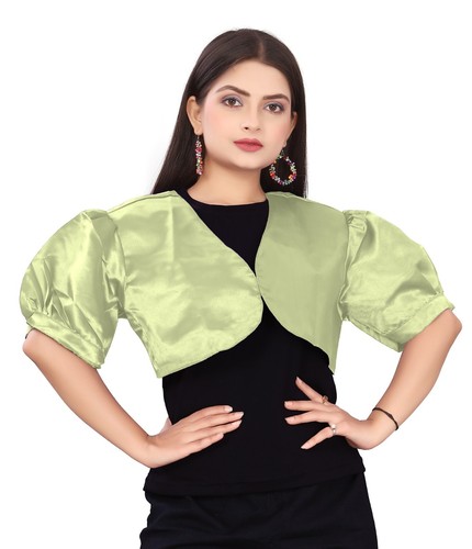 Satin Cropped Bolero Koti Kurzarm Damen Bolero Cardigan Bolero Jacke S109 - Bild 52 von 210