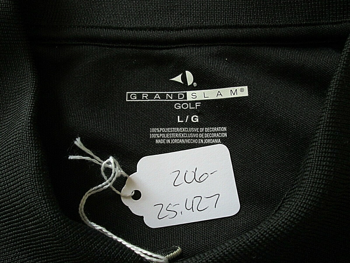 【超美品】GRAND SLAM GOLF ゴルフ ポロシャツＬサイズ Grand Slam Black Golf Polo Shirt Mens L Chest 44 Striped