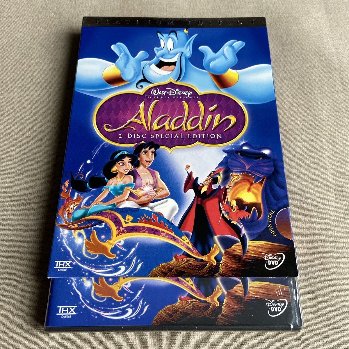 Disney - mi610* DVD Walt Disney: Aladdin (DVD 1992 NEW + Slipcover) Original