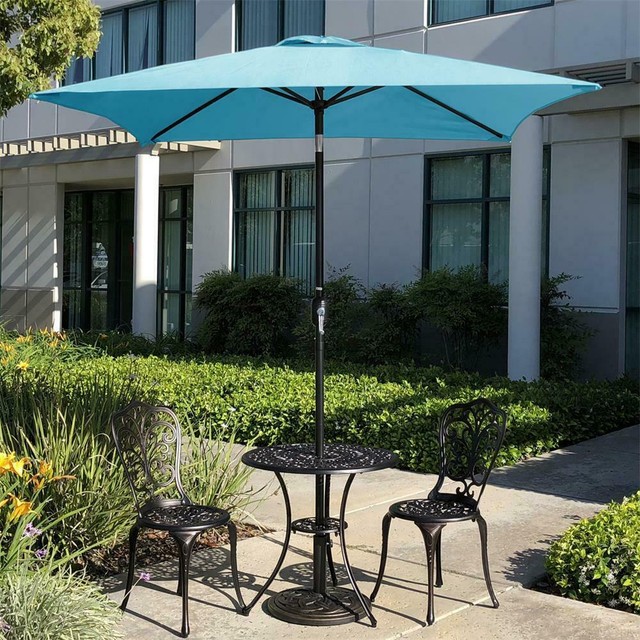 Blissun 7 5 Ft Outdoor Market Patio Umbrella With Push Button Tilt And Crank For Sale Online Ebay