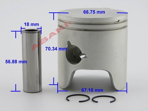 6H4-11635-01 Piston Kit-0.25 with 2 Piston Ring For YAMAHA Outboard 40HP 50HP - Picture 4 of 5