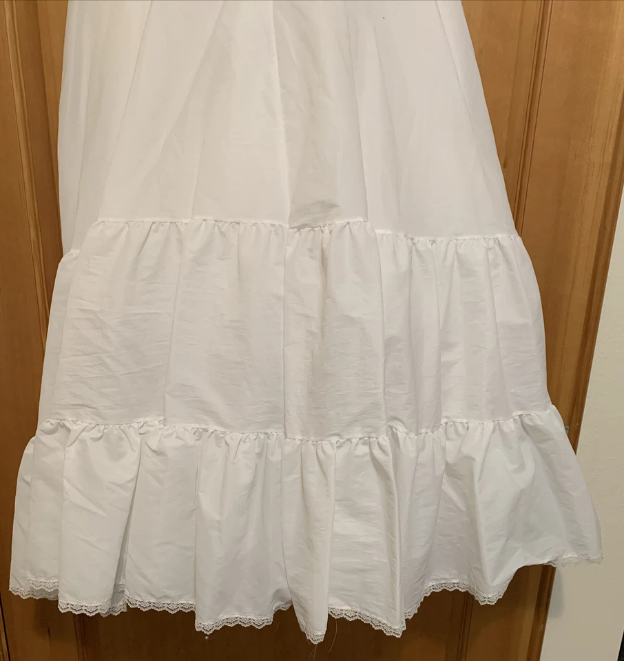 Vestido de Novia Enagua Slip Feliz Mode’s Modelo Nupcial Pequeño Blanco 2 Capas Malla Foto 4 de 4