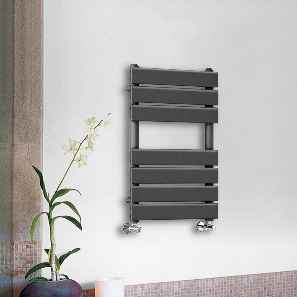Product photo 2 of 8 — Modern Designer Flat Panel Heated Bathroom Towel Rail Radiator Ladder Warmer Rad
