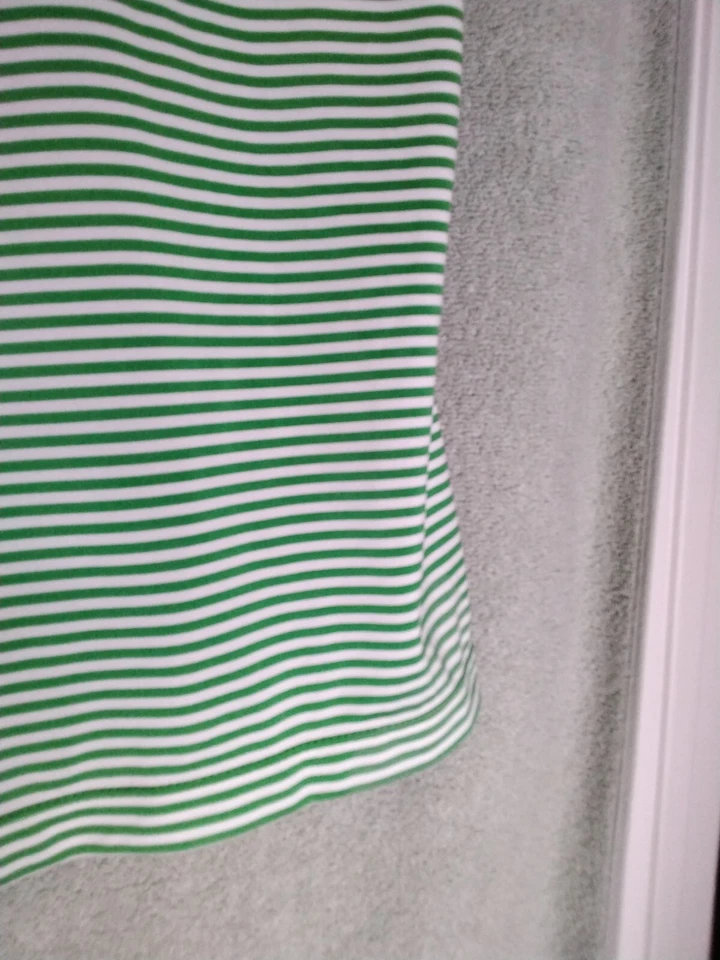 Camiseta sin mangas de golf EP Pro Tour Tech para mujer talla L verde blanco rayas sin mangas Foto 3 de 4