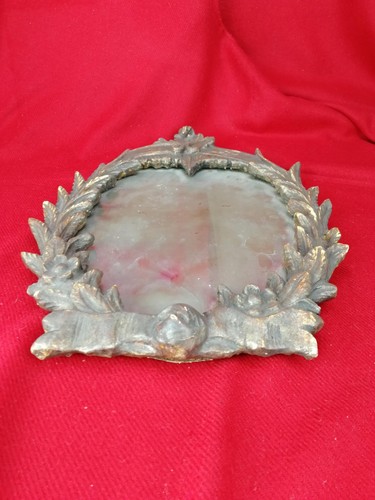 Miroir Ancien au Mercure XVIIIe Cadre Bois Sculpté , H.41cm... - Bild 6 von 8