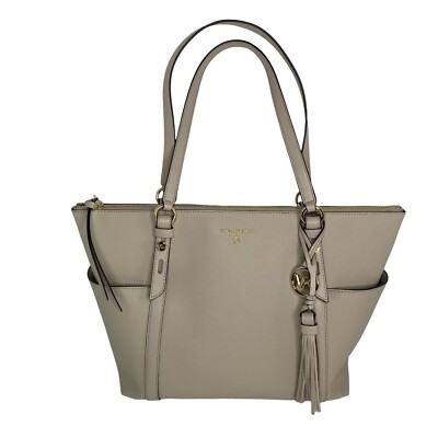 Michael Kors Sullivan Luggage Saffiano Leather Top Zip Large Tote Shoulder Bag