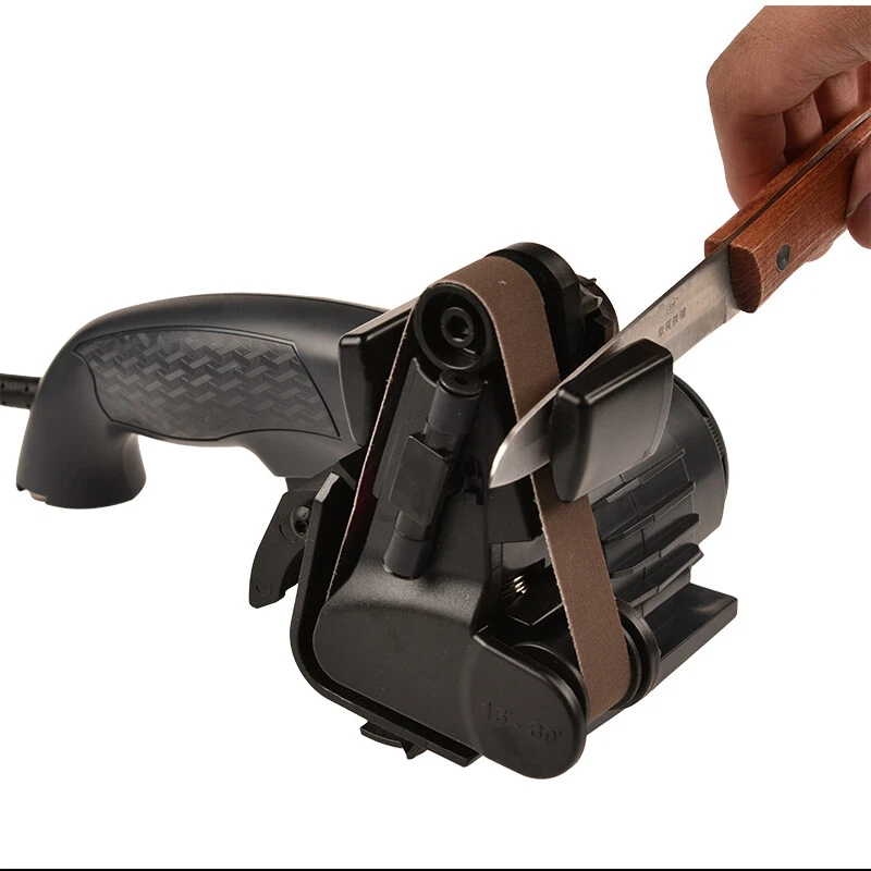 Electrical Automatic Grinding Knife Sissor Sharpener Stone Kitchen Tool w/ strap