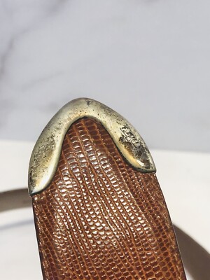 Ralph Lauren Brown Lizard Sterling Silver Women’s Waist Belt Ralph Lauren RL Brown Lizard Sterling Silver Women main image 4