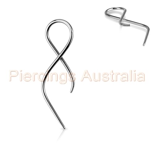 Surgical Steel Twist Tail Ear Taper Body Jewellery CHOOSE SINGLE OR PAIR - Picture 1 of 3